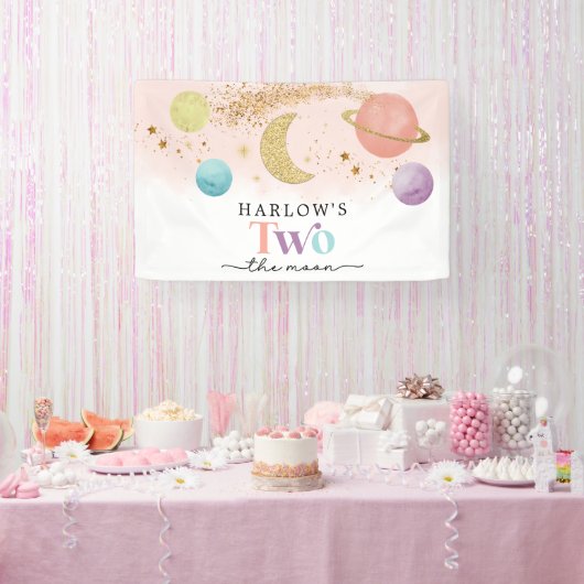 宇宙2月2日の誕生日 横断幕 (パーティー)