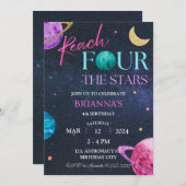 宇宙4thリーチフォーザスターズ誕生日ガール 招待状 (正面/裏面)