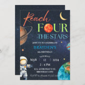 宇宙4thリーチフォーザスターズ銀河系誕生日 招待状 (正面/裏面)