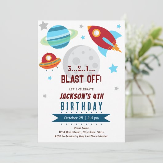 宇宙4th誕生日 招待状 (スタンド正面)