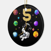 宇宙5年前5誕生日惑星宇宙飛行士 セラミックオーナメント (左)