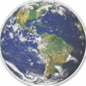 宇宙6インチSqから惑星の地球。ノートパソコンスキンシール シール (正面)