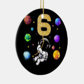 宇宙6歳6誕生日惑星宇宙飛行士 セラミックオーナメント (右)