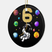 宇宙6歳6誕生日惑星宇宙飛行士 セラミックオーナメント (左)