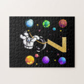 宇宙7歳7誕生日惑星宇宙飛行士 ジグソーパズル (横)