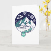 宇宙 カード (黄色い花)