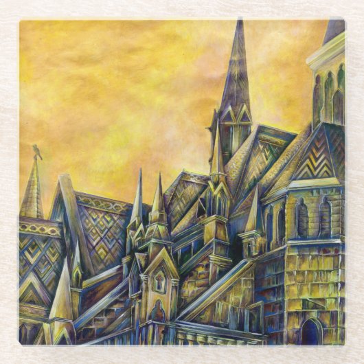 宇宙 ガラスコースター (正面)