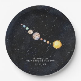 宇宙 |システム太陽の誕生日パーティー ペーパープレート