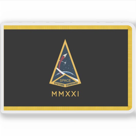 宇宙・システム・コマンドのフラグ シール (正面)