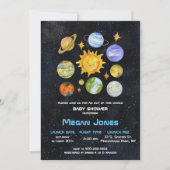 宇宙|システ太陽のムベビーシャワー招待状 招待状 (正面)