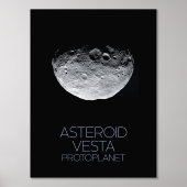 宇宙、システ太陽のム、小惑星ベルト、ベスタ 箔ポスター (正面)