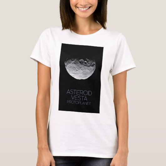 宇宙、システ太陽のム、小惑星ベルト、ベスタ Tシャツ (正面)