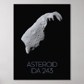 宇宙、システ太陽のム、小惑星帯、IDA 243 箔ポスター (正面)