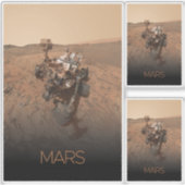 宇宙、システ太陽のム、惑星火星、好奇心 シール (正面)