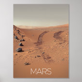 宇宙、システ太陽のム、惑星火星、好奇心 箔ポスター (正面)