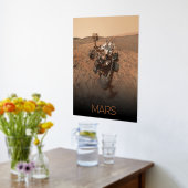 宇宙、システ太陽のム、惑星火星、好奇心 箔ポスター (レイダウン (キッチン))