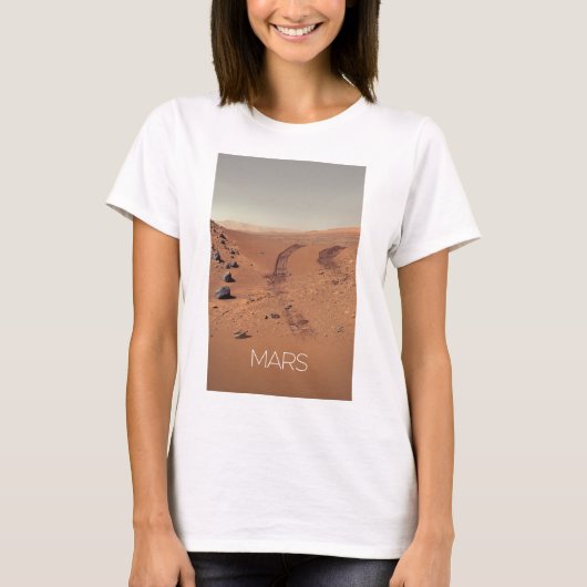 宇宙、システ太陽のム、惑星火星、好奇心 Tシャツ (正面)