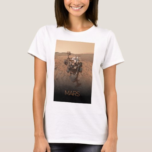 宇宙、システ太陽のム、惑星火星、好奇心 Tシャツ (正面)