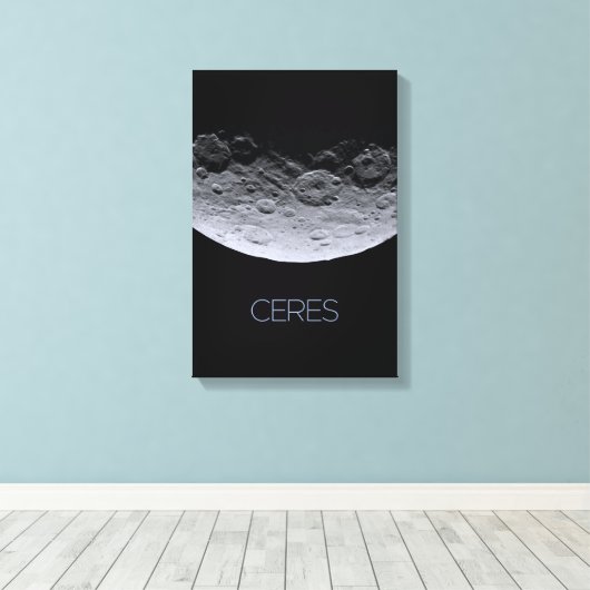 宇宙、システ太陽のム、矮星セレス キャンバスプリント (インサイチュ (ウッドフロア))