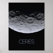 宇宙、システ太陽のム、矮星セレス 箔ポスター (正面)