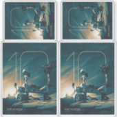 宇宙、システ太陽のム、10年の好奇心 シール (正面)