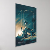 宇宙、システ太陽のム、10年の好奇心 箔ポスター (レイダウン)