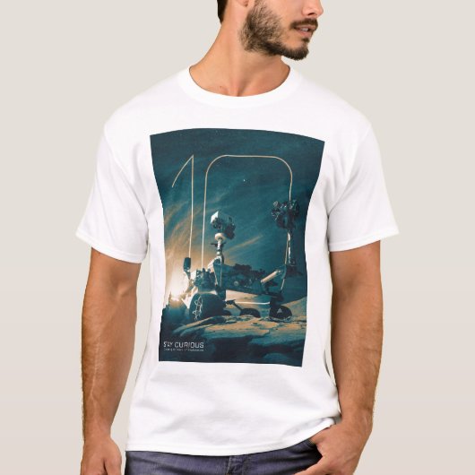 宇宙、システ太陽のム、10年の好奇心 Tシャツ (正面)