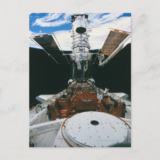 宇宙・シャトルの宇宙飛行士 ポストカード (正面)