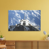 宇宙・シャトルアトランティスの部分的見解 キャンバスプリント (インサイチュ (リビング))