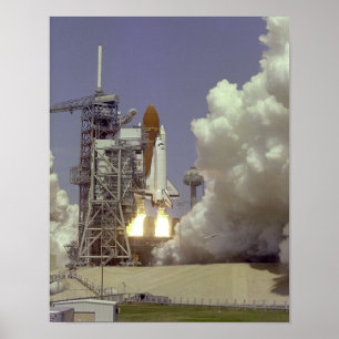 宇宙·シャトル·チャレンジャー(STS-6)の打ち上げ ポスター