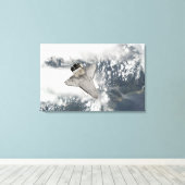 宇宙・シャトル・ディスカバリーの下面 キャンバスプリント (インサイチュ (ウッドフロア))