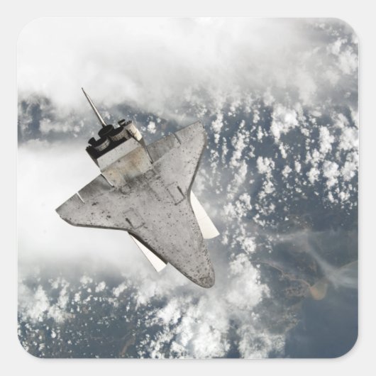 宇宙・シャトル・ディスカバリーの下面 スクエアシール (正面)