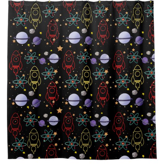 宇宙 シャワーカーテン (正面)