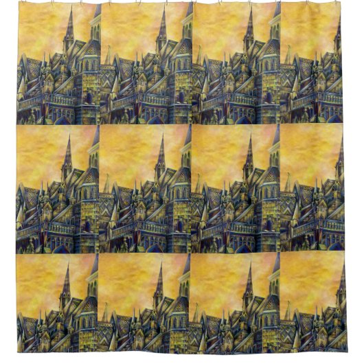 宇宙 シャワーカーテン (正面)