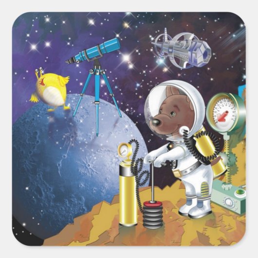 宇宙 スクエアシール (正面)