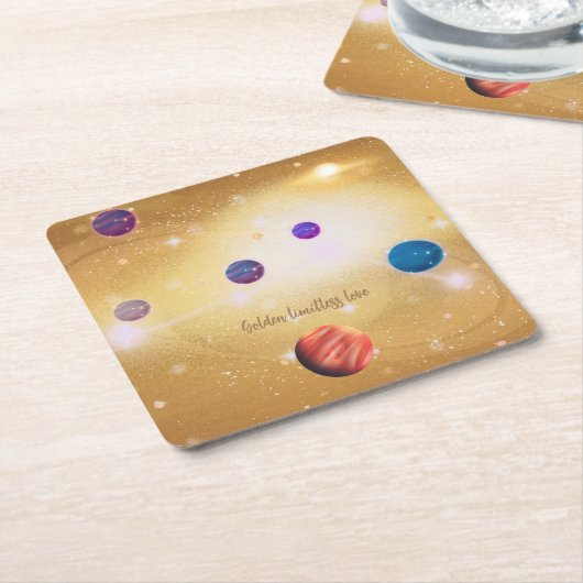 宇宙 スクエアペーパーコースター (アングル)