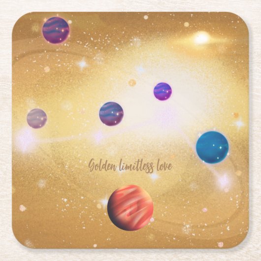 宇宙 スクエアペーパーコースター (正面)