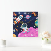 宇宙 スクエア壁時計 (ホーム)