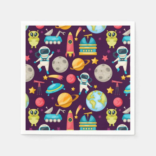 宇宙 スタンダードカクテルナプキン (正面)