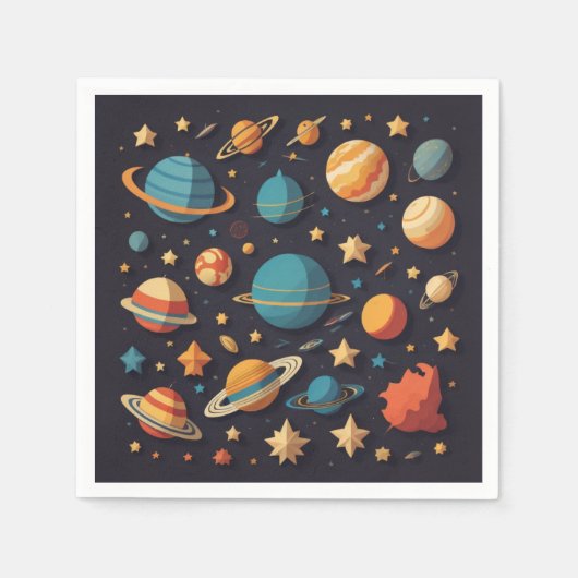 宇宙 スタンダードカクテルナプキン (正面)