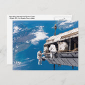 宇宙・ステーションの国際的アップグレード ポストカード (正面/裏面)