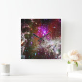 宇宙-パクマン星雲 スクエア壁時計 (ホーム)