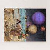 宇宙&フラワーズアットザビーチ ジグソーパズル (横)