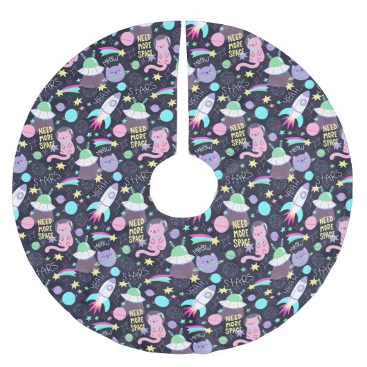 宇宙 ブラッシュドポリエステルツリースカート (正面)