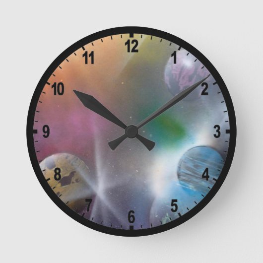 宇宙 ラウンド壁時計 (正面)