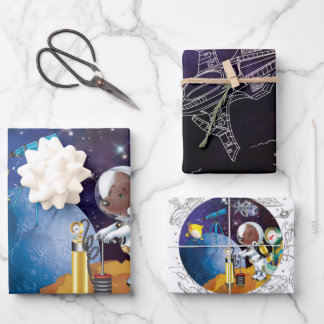 宇宙 ラッピングペーパーシート