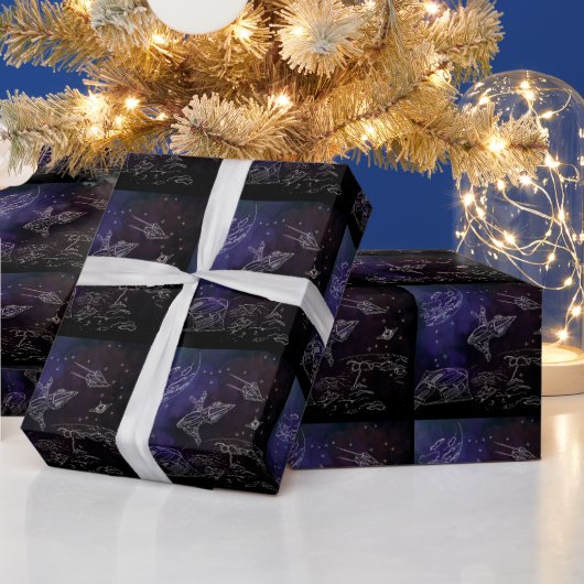 宇宙 ラッピングペーパー (クリスマス)