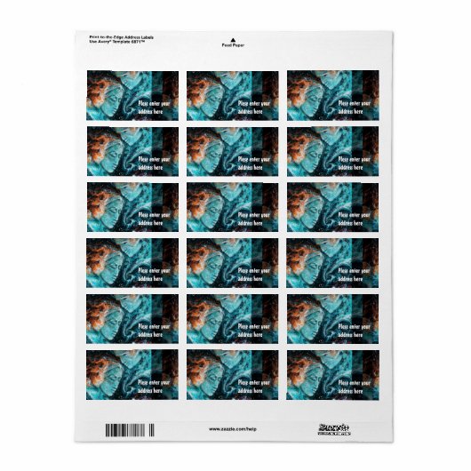 宇宙 ラベル (フルシート)