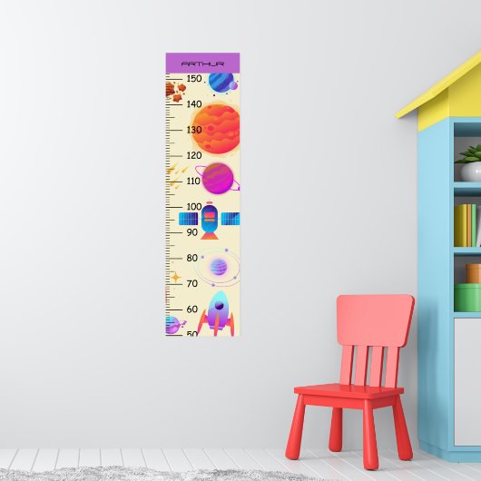 宇宙・ロケット成長図 ポスター (子ども部屋1)