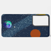 宇宙 地球 銀河 サムスン ケース ギャラクシーS21 (裏面横)